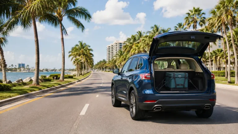Florida road trip from Fort Myers to Naples with a secured visible item