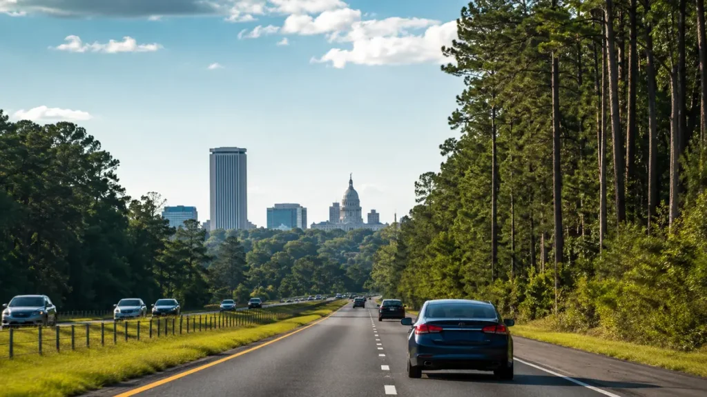 Florida road trip from Jacksonville to Tallahassee with a secured visible item
