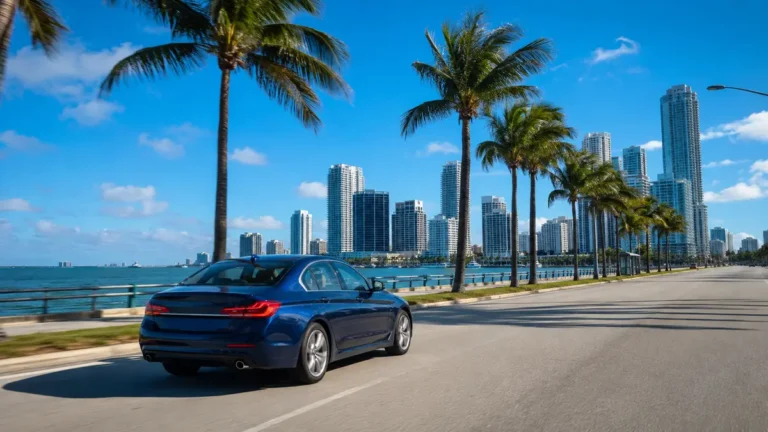 Florida road trip from Miami to Fort Lauderdale with a secured visible item