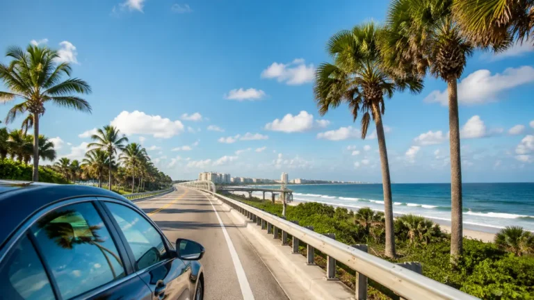 Florida road trip from Orlando to Daytona Beach with a secured visible item