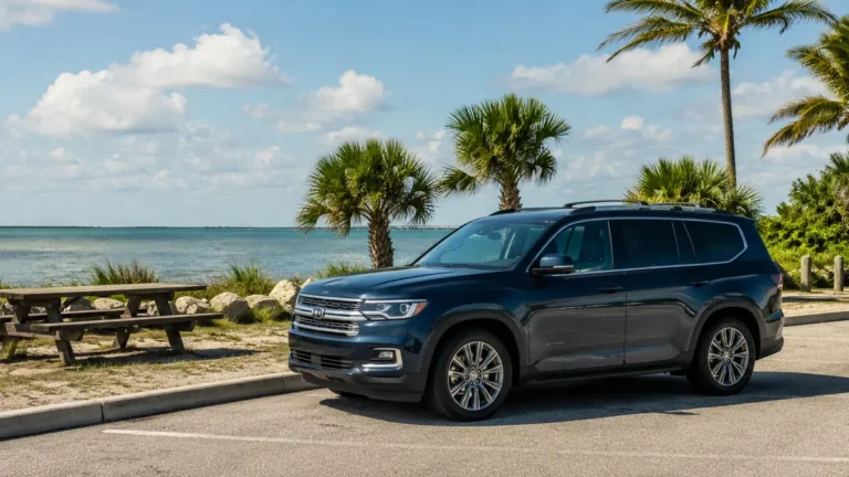 Florida road trip from Tampa to Miami with a secured visible item