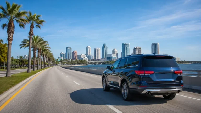 Florida road trip from Tampa to Orlando with a secured visible item