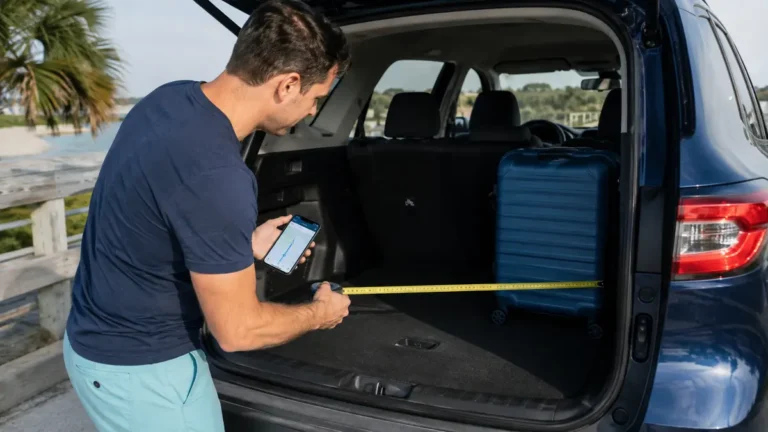 Traveler comparing a Florida route with a visible delivery item