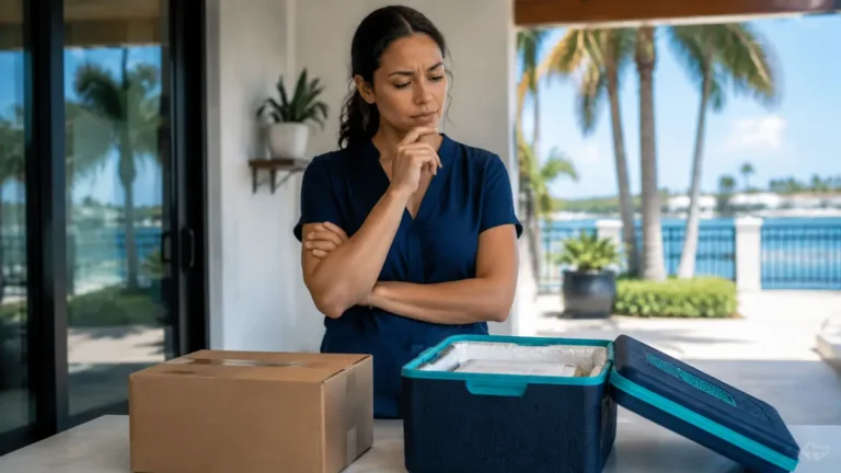 Clear stop decision beside prohibited and specialist-handling item symbols